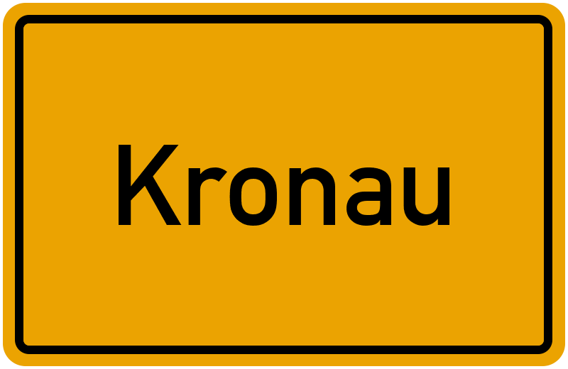 Ortsschild Kronau