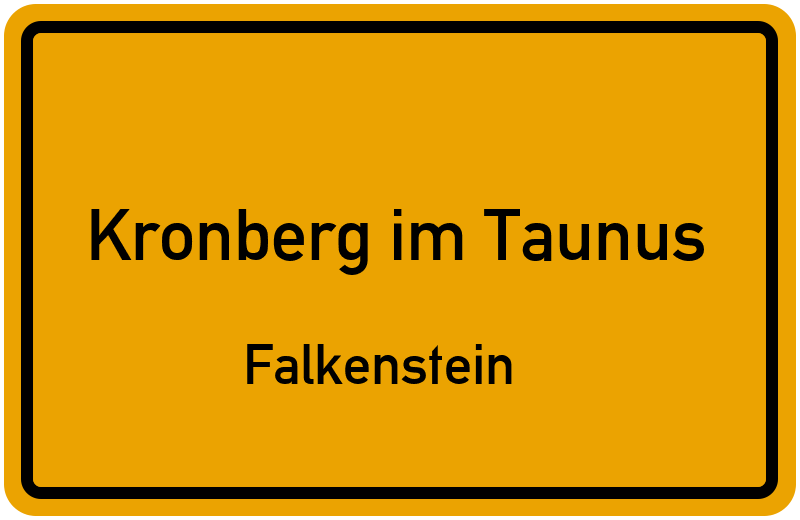Ortsschild Kronberg im Taunus