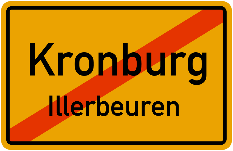 Ortsschild Kronburg
