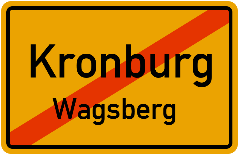 Ortsschild Kronburg