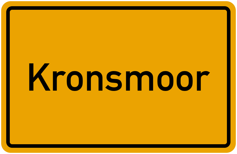 Ortsschild Kronsmoor