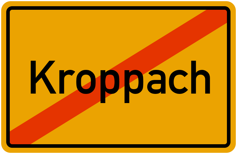 Ortsschild Kroppach