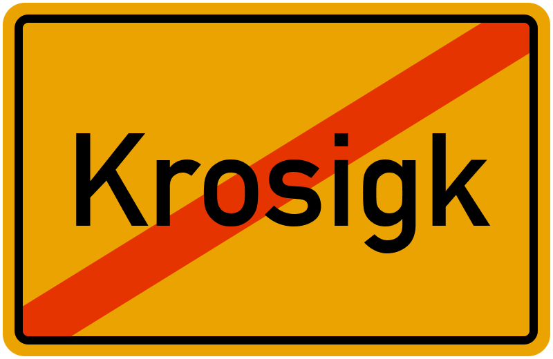 Ortsschild Krosigk
