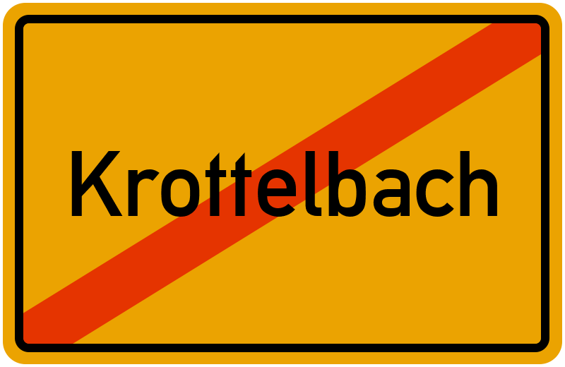 Ortsschild Krottelbach