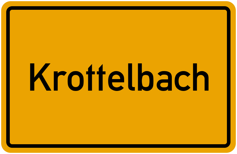 Ortsschild Krottelbach
