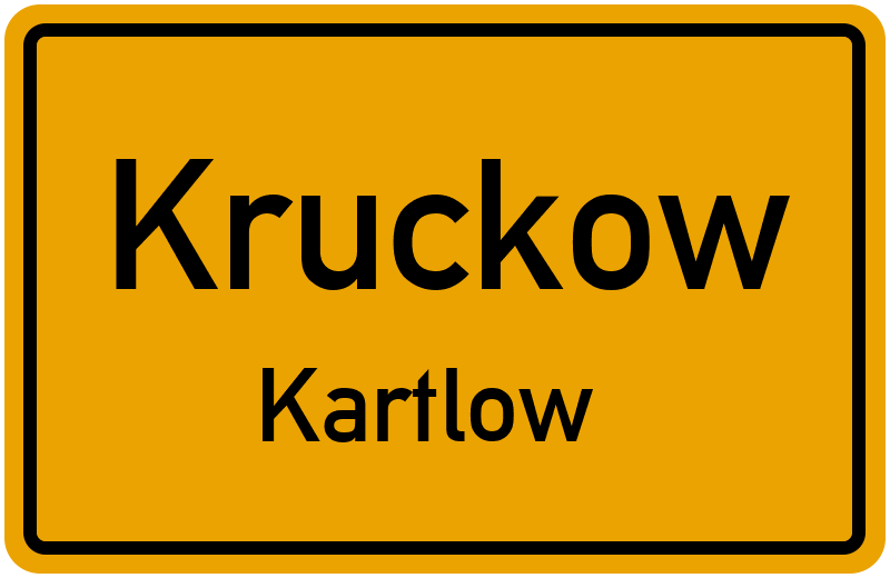 Ortsschild Kruckow