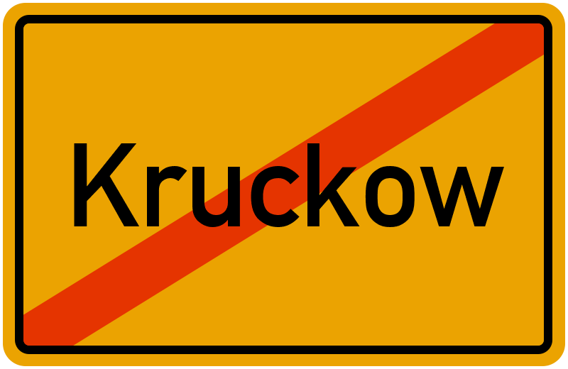 Ortsschild Kruckow