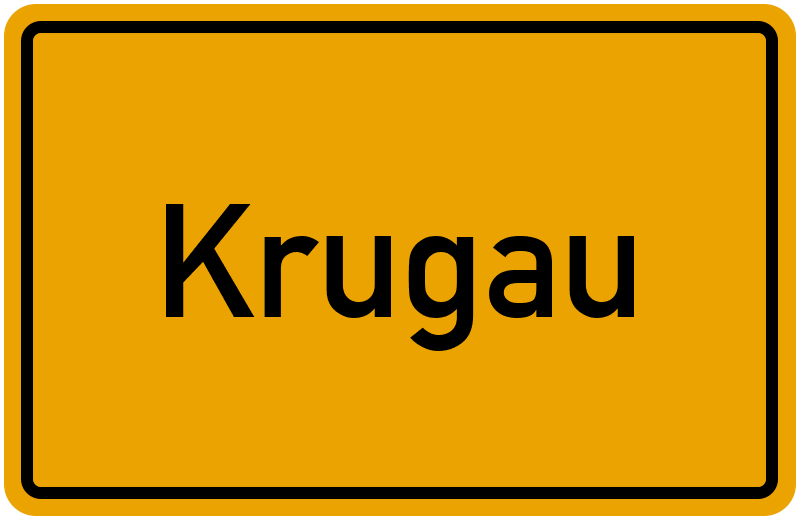 Ortsschild Krugau
