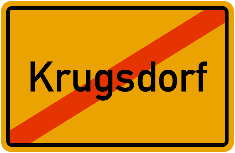 Ortsschild Krugsdorf