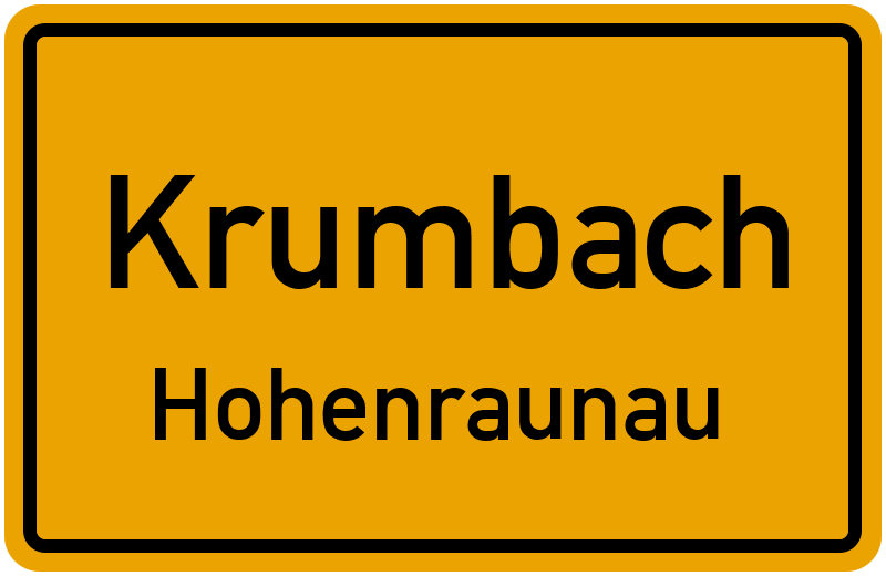 Ortsschild Krumbach