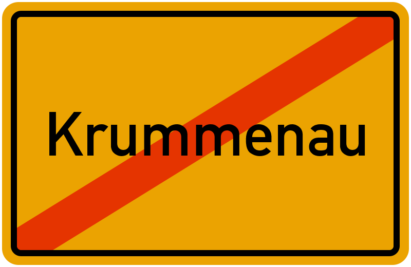Ortsschild Krummenau