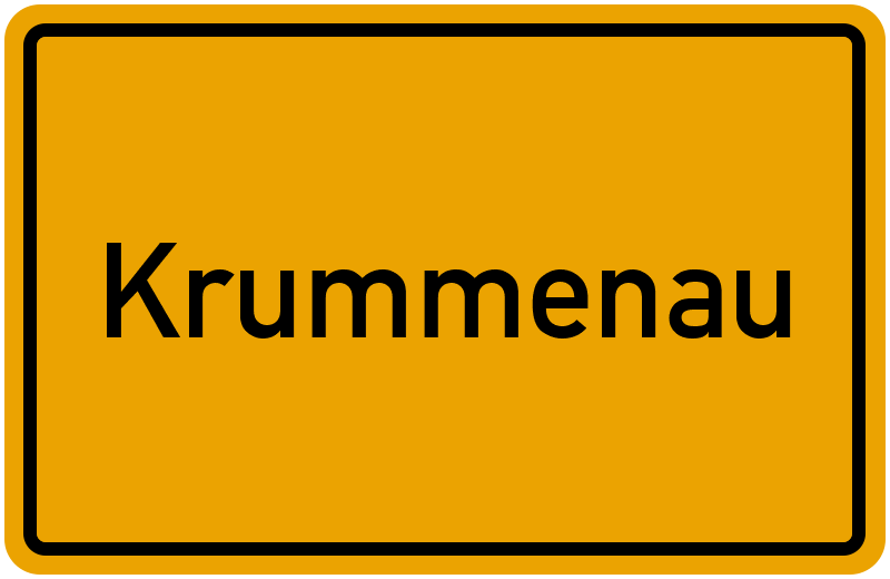 Ortsschild Krummenau