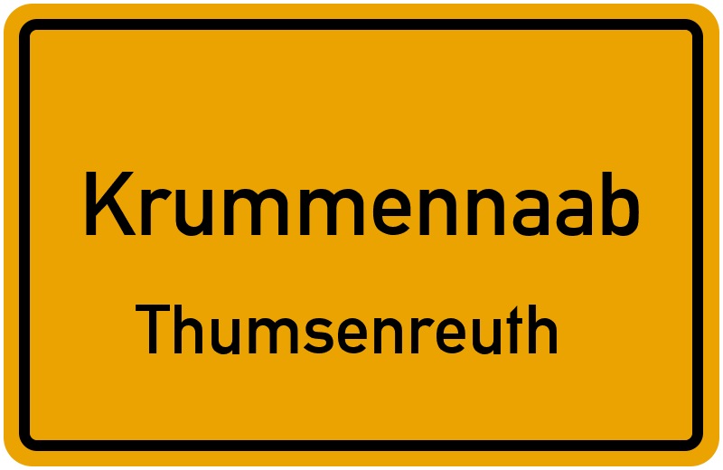 Ortsschild Krummennaab