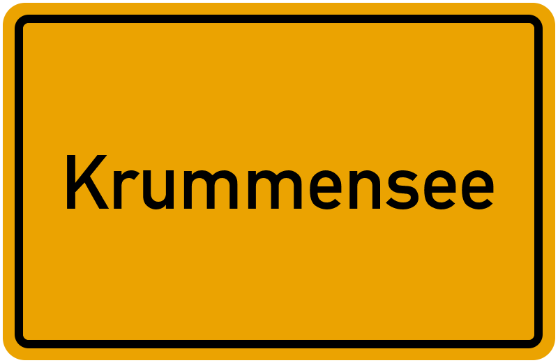 Ortsschild Krummensee