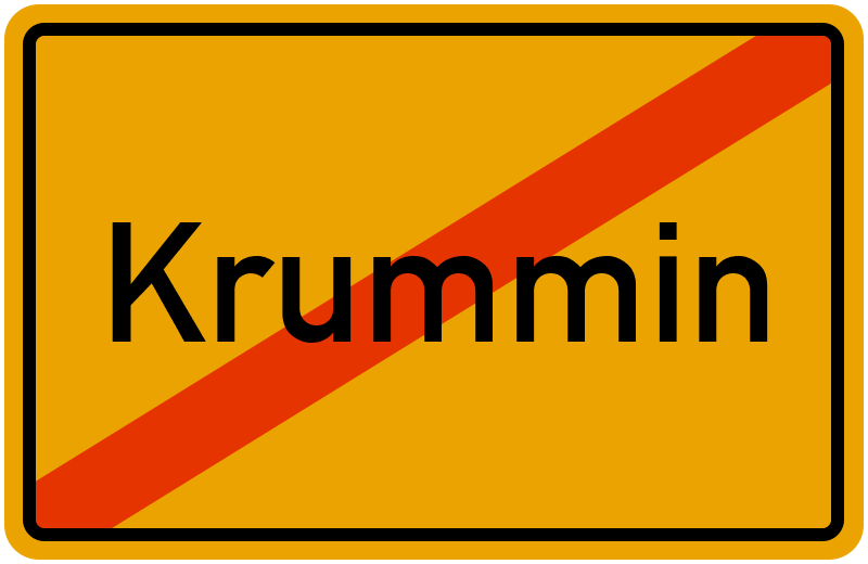 Ortsschild Krummin