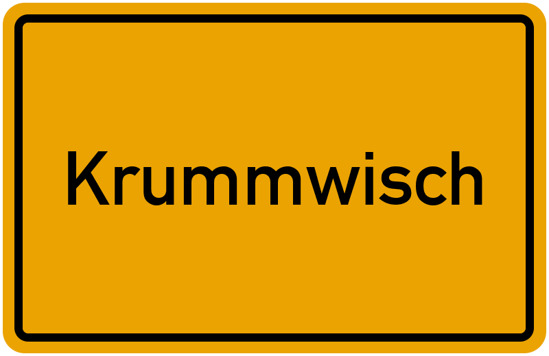 Ortsschild Krummwisch