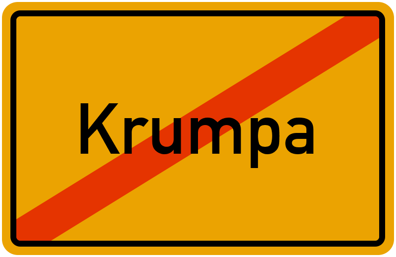 Ortsschild Krumpa