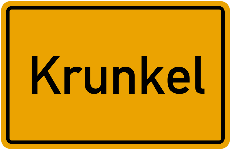 Ortsschild Krunkel