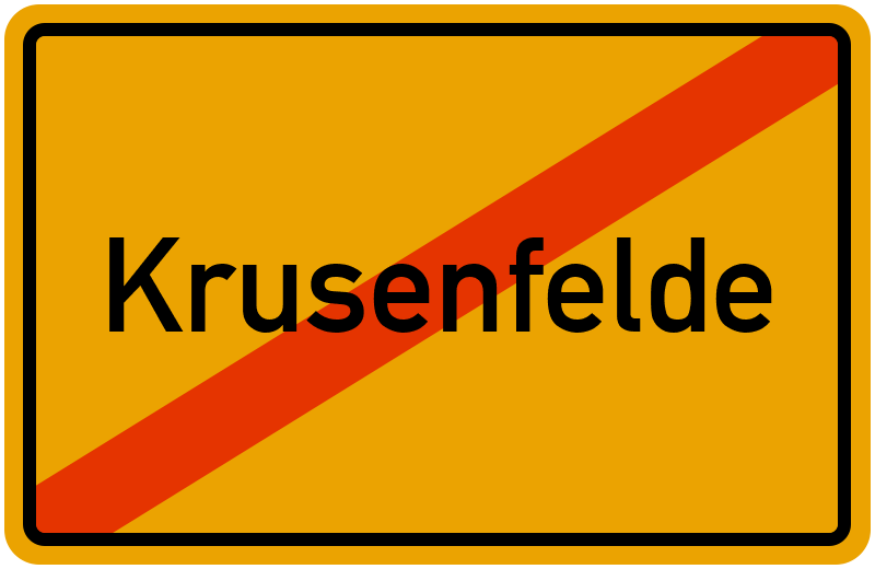 Ortsschild Krusenfelde