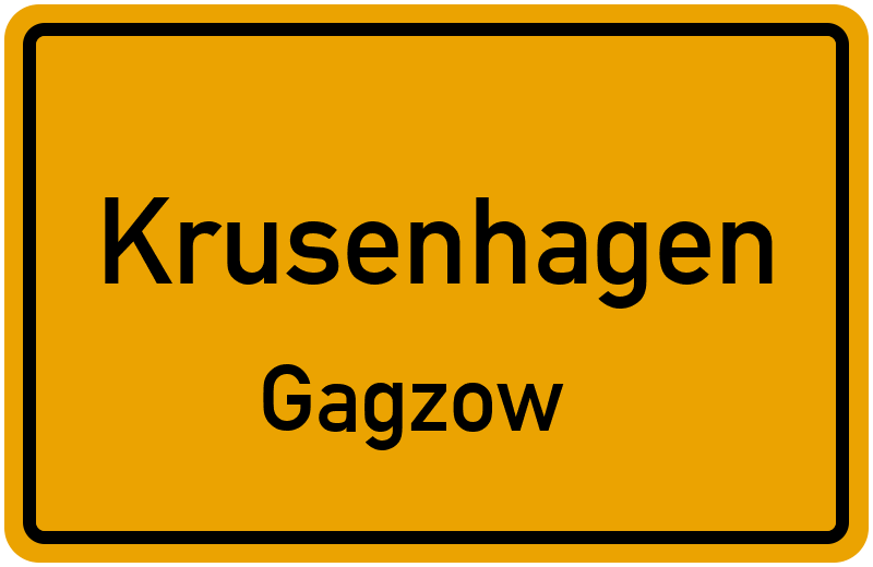 Ortsschild Krusenhagen