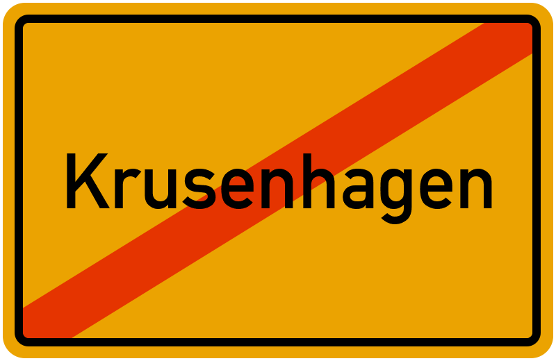 Ortsschild Krusenhagen