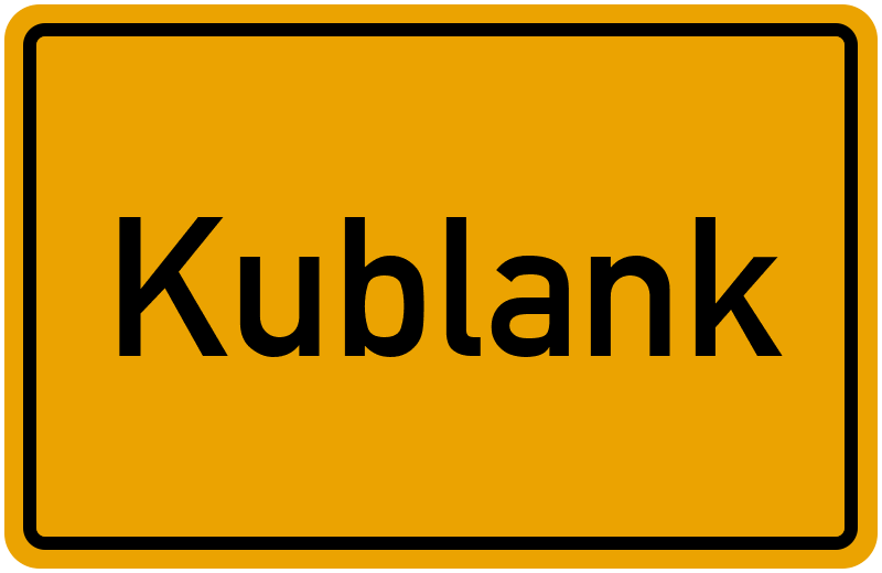 Ortsschild Kublank