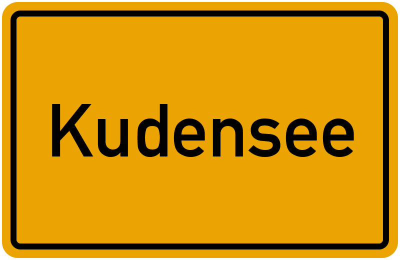 Ortsschild Kudensee