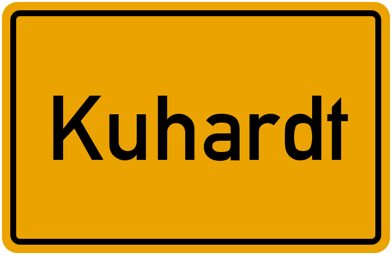 Ortsschild Kuhardt