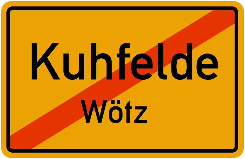 Ortsschild Kuhfelde