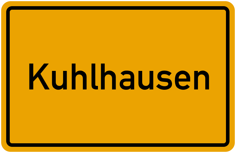 Ortsschild Kuhlhausen