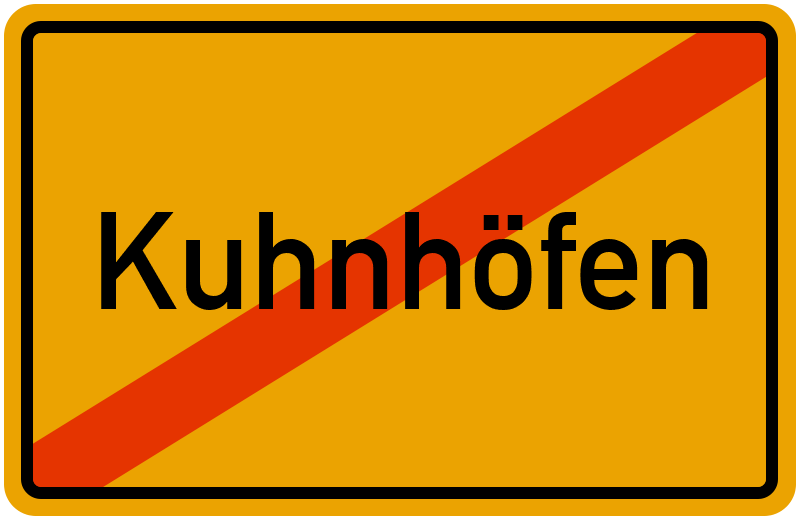 Ortsschild Kuhnhöfen