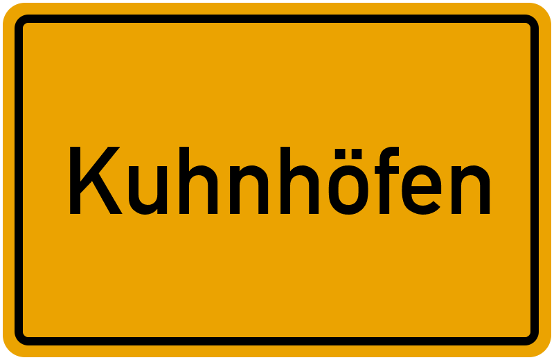 Ortsschild Kuhnhöfen