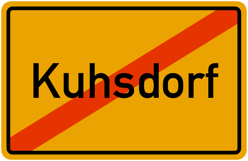 Ortsschild Kuhsdorf