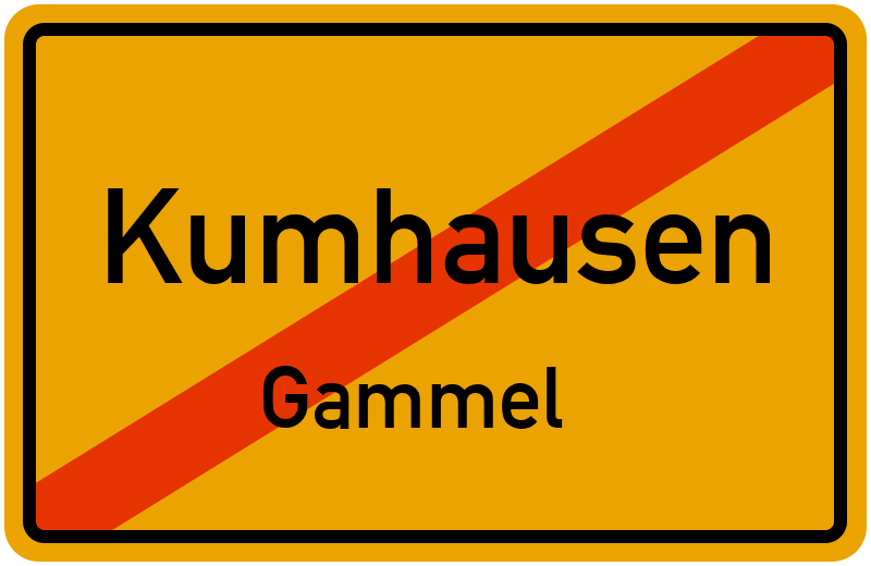Ortsschild Kumhausen