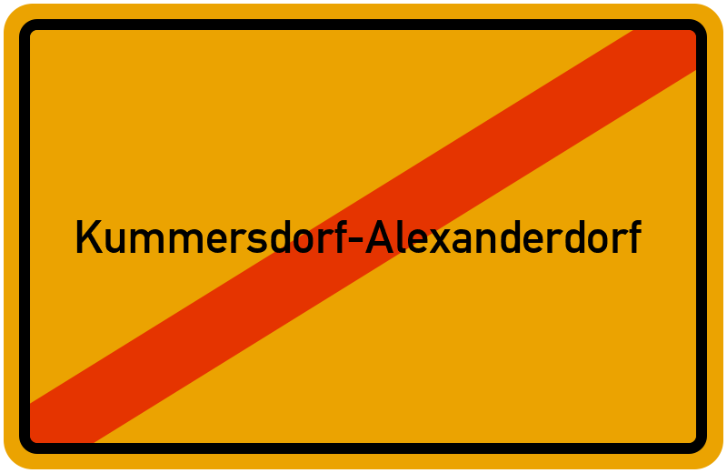 Ortsschild Kummersdorf-Alexanderdorf