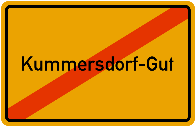 Ortsschild Kummersdorf-Gut