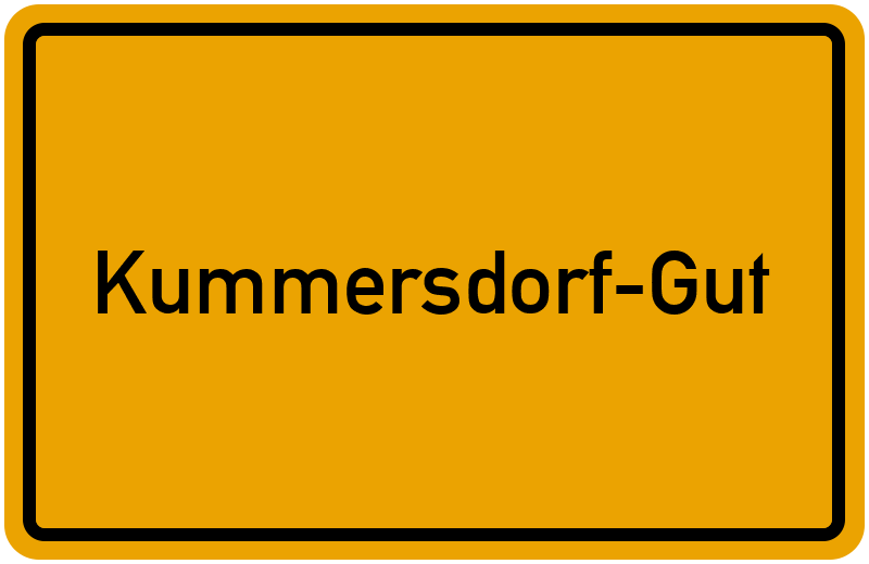 Ortsschild Kummersdorf-Gut