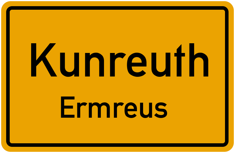 Ortsschild Kunreuth