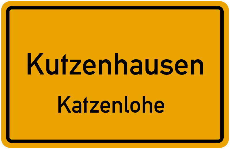 Ortsschild Kutzenhausen