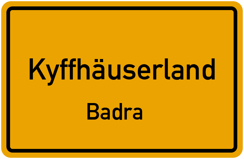 Ortsschild Kyffhäuserland