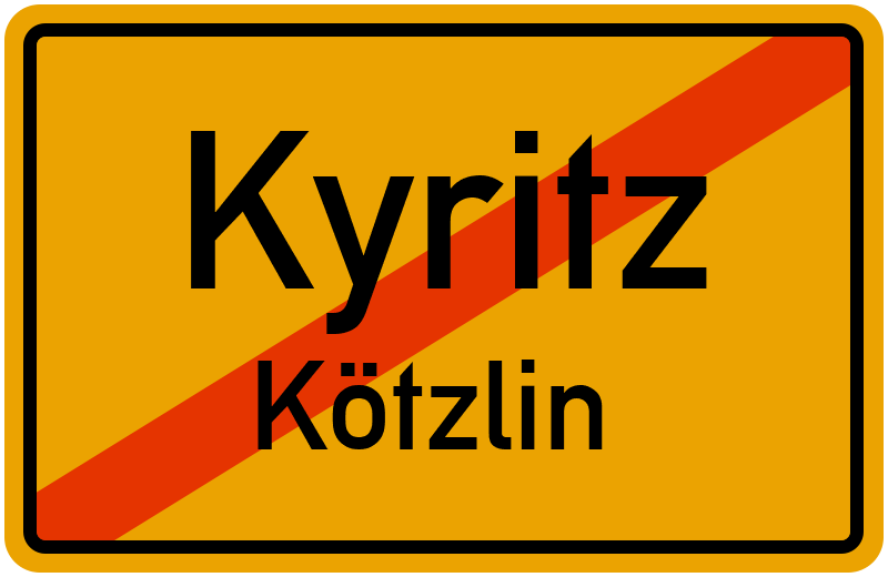 Ortsschild Kyritz