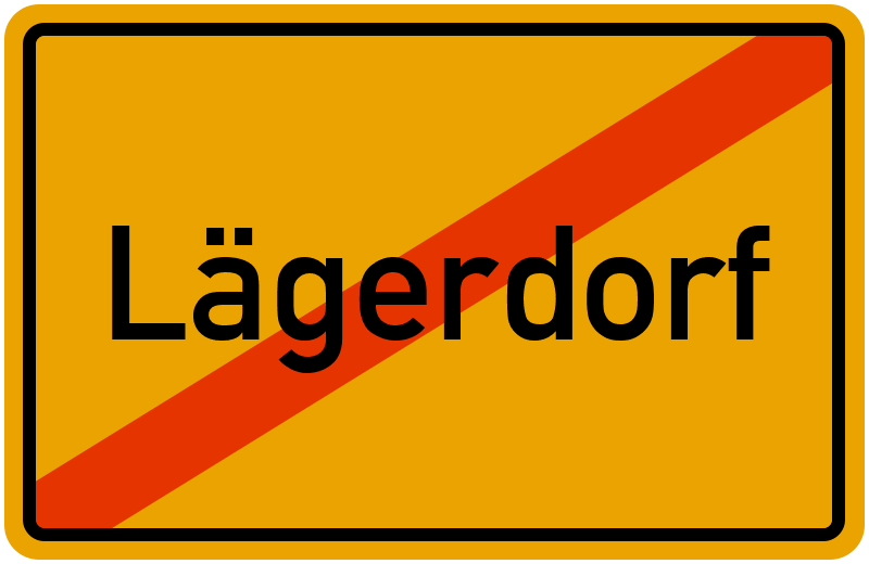 Ortsschild Lägerdorf