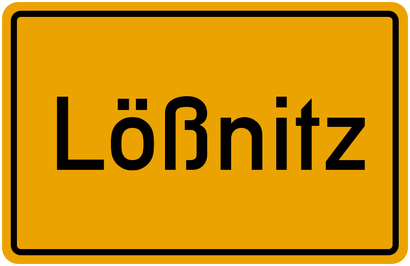 Ortsschild Lößnitz