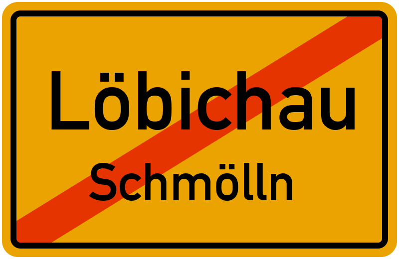 Ortsschild Löbichau