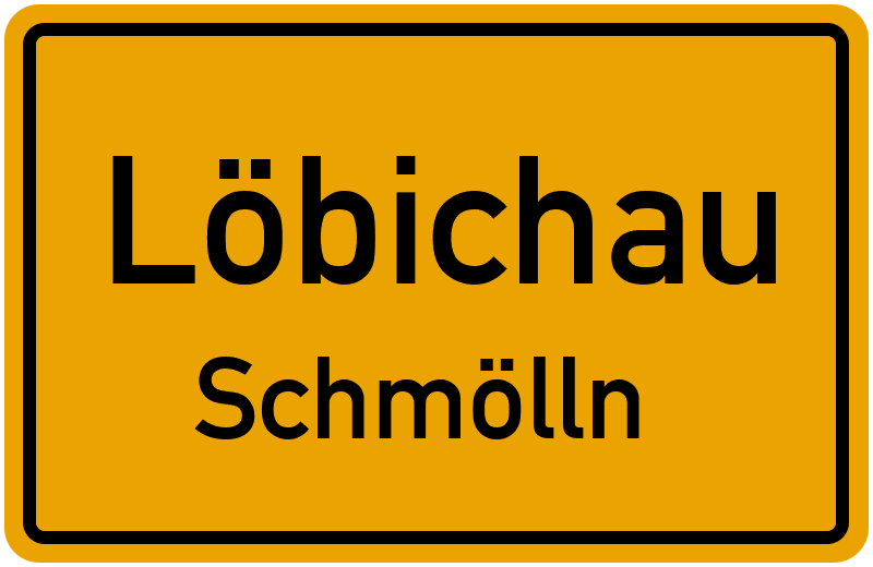 Ortsschild Löbichau