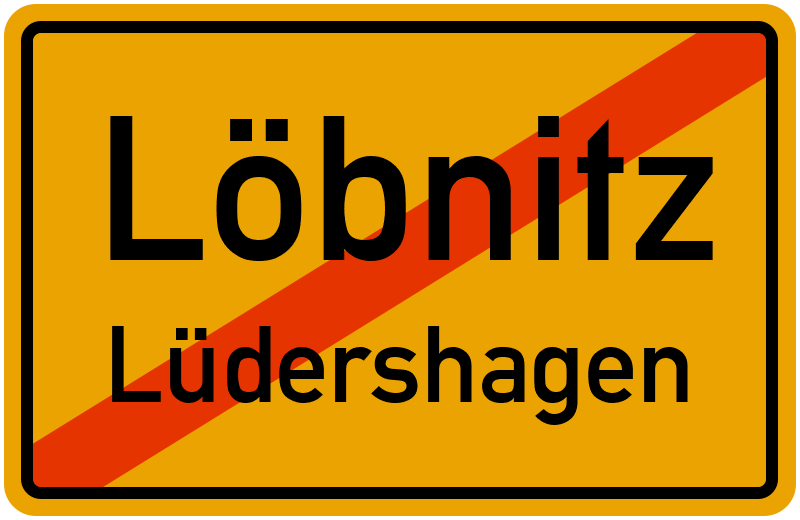 Ortsschild Löbnitz
