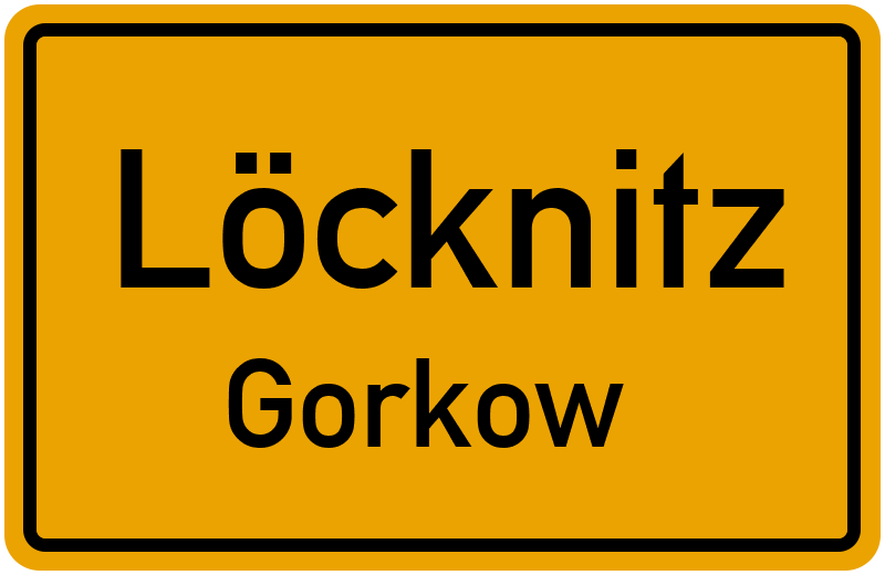 Ortsschild Löcknitz