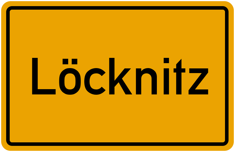 Ortsschild Löcknitz