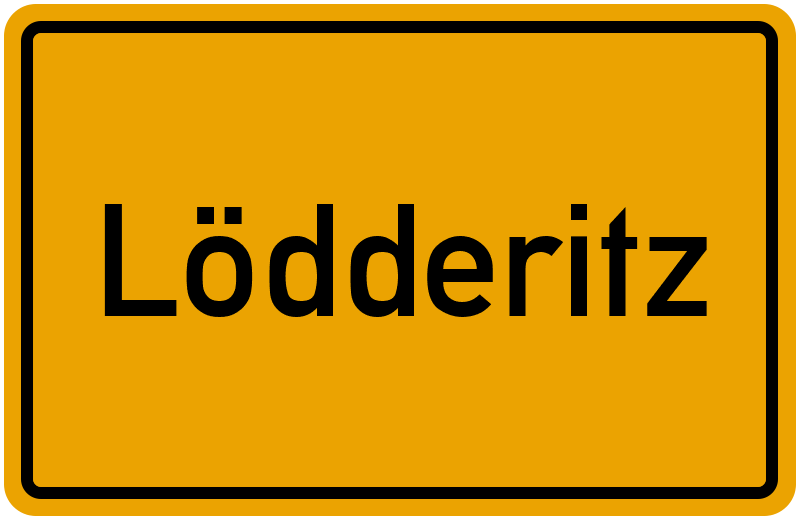 Ortsschild Lödderitz