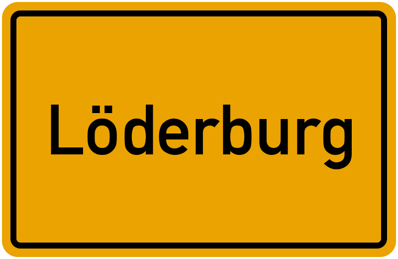 Ortsschild Löderburg